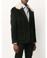 Dolce & Gabbana Fur Trimmed Collar Corduroy Blazer