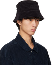 YMC Black Cotton Bucket Hat