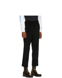 Noah NYC Black Corduroy Adjustable Work Trousers