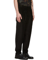 Ps By Paul Smith Black Corduroy Double Pocket Trousers