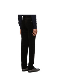 Ermenegildo Zegna Black Corduroy Modern Fit Trousers