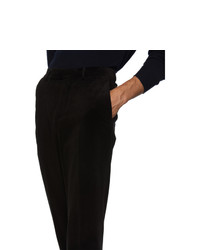 Ermenegildo Zegna Black Corduroy Modern Fit Trousers