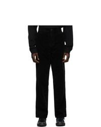 CARHARTT WORK IN PROGRESS Black Corduroy Single Knee Trousers