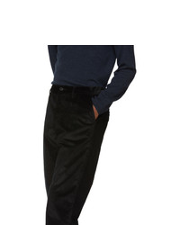John Elliott Black Corduroy Straight Fit Trousers