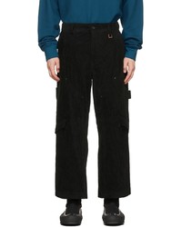 Wooyoungmi Black Cropped Carpenter Trousers