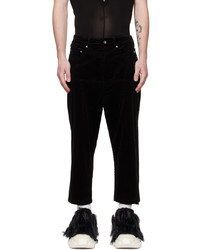 Rick Owens DRKSHDW Black Paneled Trousers