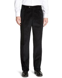 Berle Pleated Classic Fit Corduroy Trousers
