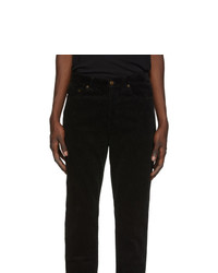 Saint Laurent Black Straight Fold Jeans