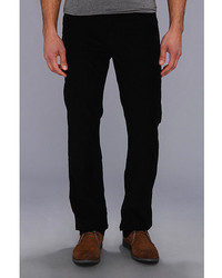 7 For All Mankind Standard Classic Straight Leg In Jet Black Corduroy