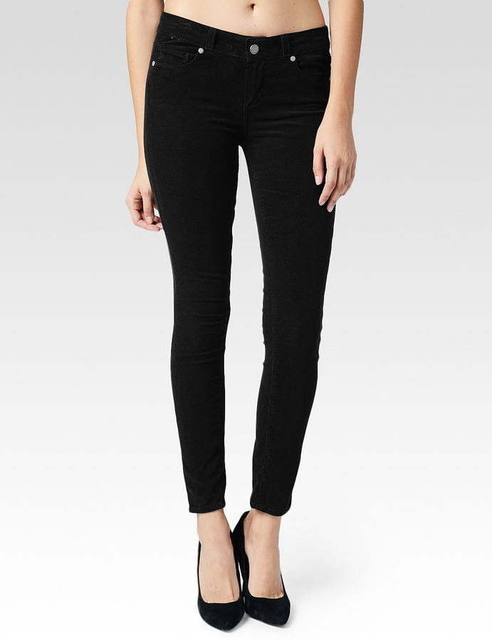 Paige Verdugo Ultra Skinny Black Overdye Corduroy 169 Paige Denim