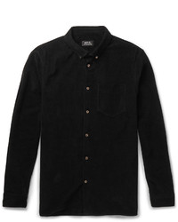 A.P.C. Button Down Collar Cotton Corduroy Shirt