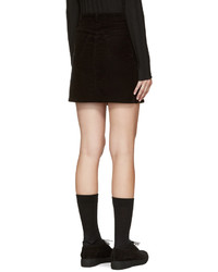 J Brand Black Corduroy Gwynne Miniskirt