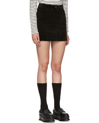YMC Black Corduroy Miniskirt