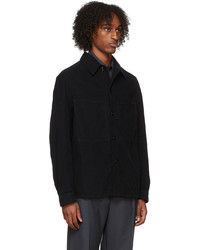 Lemaire Black Corduroy Over Shirt Jacket