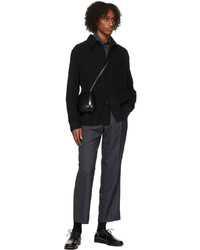 Lemaire Black Corduroy Over Shirt Jacket