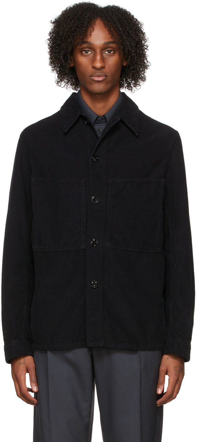 Lemaire Black Corduroy Over Shirt Jacket, $530 | SSENSE | Lookastic