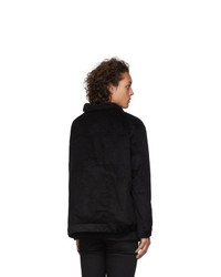 Naked and Famous Denim Black Corduroy Oversized Sherpa Jacket