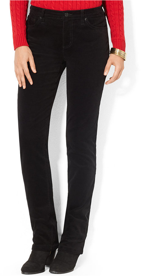Lauren Ralph Lauren Lauren Jeans Co Straight Corduroy Pants, $99 | Macy's |  Lookastic