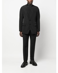 Tom Ford High Neck Single Breasted Cotton Blazer