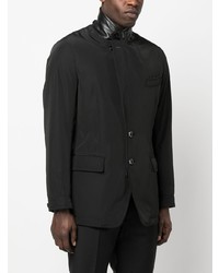 Tom Ford High Neck Single Breasted Cotton Blazer