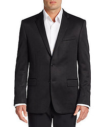 Versace Regular Fit Solid Cotton Blend Sportcoat