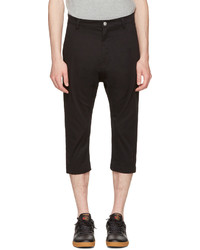 Helmut Lang Black Taped Crop Trousers
