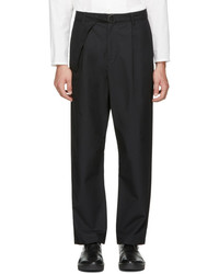 Undecorated Man Black Wide Straight Trousers
