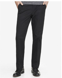Express Relaxed Stretch Cotton Black Dress Pant