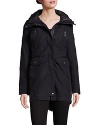 Andrew Marc Leather Trim Parka