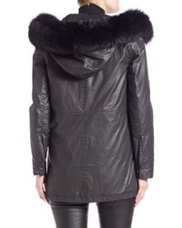 Alice + Olivia Tandy Two In One Hooded Parka Fox Fur Vest