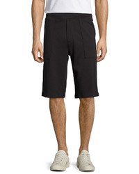 Vince Cotton Pull On Knit Shorts Black