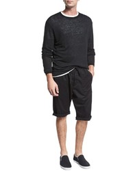 Vince Relaxed Drop Inseam Shorts Black