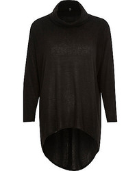 River Island Black Knitted Cowl Neck Sweater