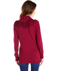 Fringe Cowl Neck Sweater