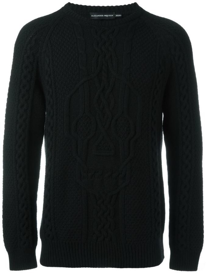 alexander mcqueen skull knit jumper