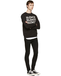 McQ Alexander Ueen Black Silence Clean Sweatshirt