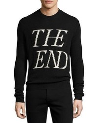 McQ Alexander Ueen The End Wool Cashmere Crewneck Sweater