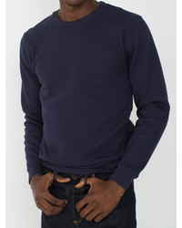 American Apparel Flex Fleece Crewneck Pullover Drop Shoulder Sweatshirt