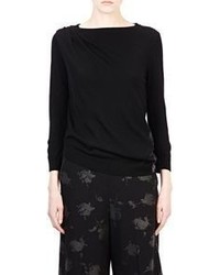 Nina Ricci Asymmetric Combo Sweater Black