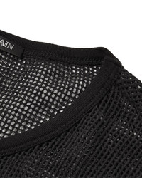 Balmain Basketweave Knit Cotton And Linen Blend Top