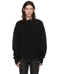 C2h4 Black Acrylic Sweater