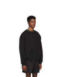 Acne Studios Black And Green Flogho Sweater