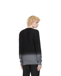 Givenchy Black And Grey Gradient Wool Sweater