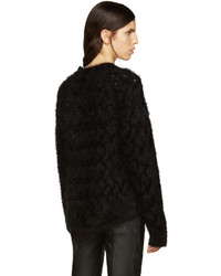 Balmain Black Angora Sweater