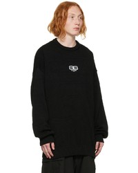 Balenciaga Black Bb Paris Icon Sweater