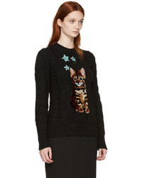 Dolce & Gabbana Black Bengal Kitten Sweater