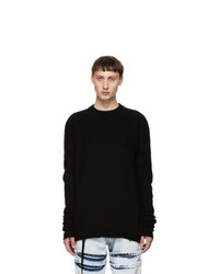Unravel Black Boiled Hybrid Elongated Sweater