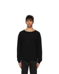 Dries Van Noten Black Cashmere Brushed Sweater