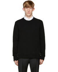 Valentino Black Cashmere Buckle Sweater