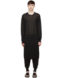 Thamanyah Black Cashmere Long Sweater